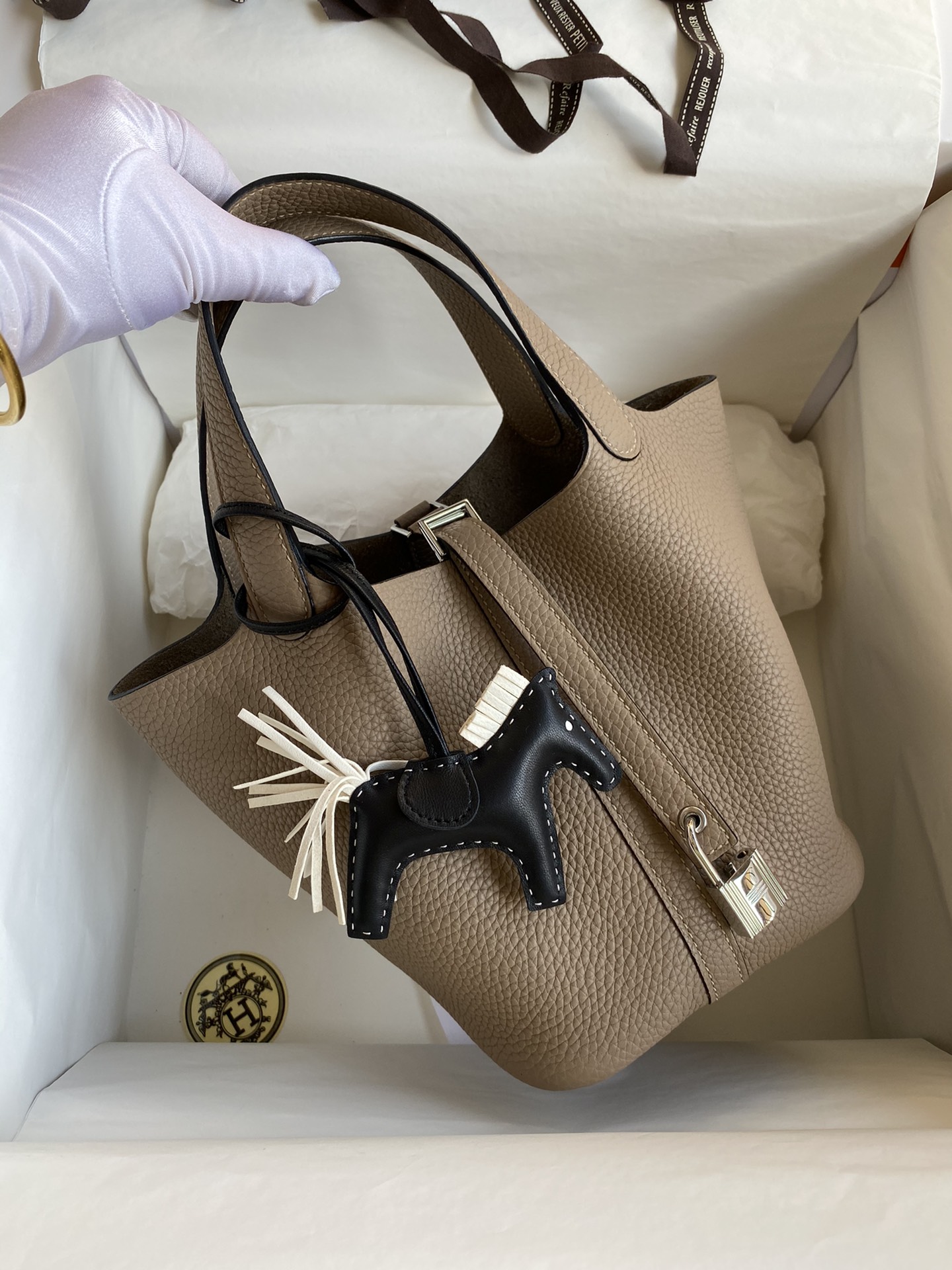 Hermes Picotin Lock 18 Bag In Trench Clemence Leather